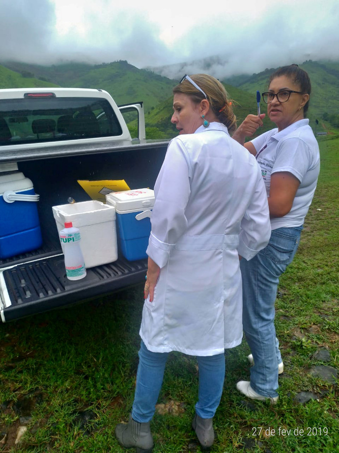 Equipe da secretaria da Saúde percorre as áreas mais remotas do município de Adrianópolis em busca de pessoas não vacinadas contra a febre amarela. Adrianópolis, 28/02/2019 - Foto: Divulgação SESA