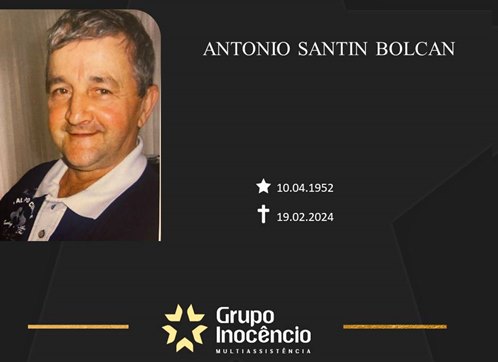 Familiares informam o falecimento de Antônio Santin Bolcan