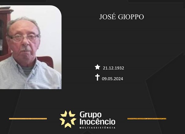 Familiares informam o falecimento de José Gioppo