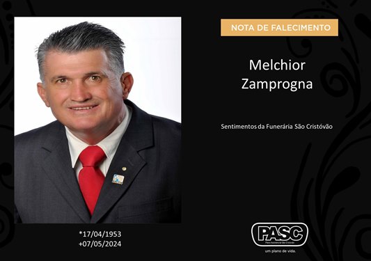 Francisco Beltrão: Familiares informam o falecimento de Melchior Zamprogna