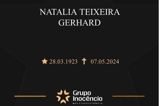 Francisco Beltrão: Familiares informam o falecimento de Natalia Teixeira Gerhard