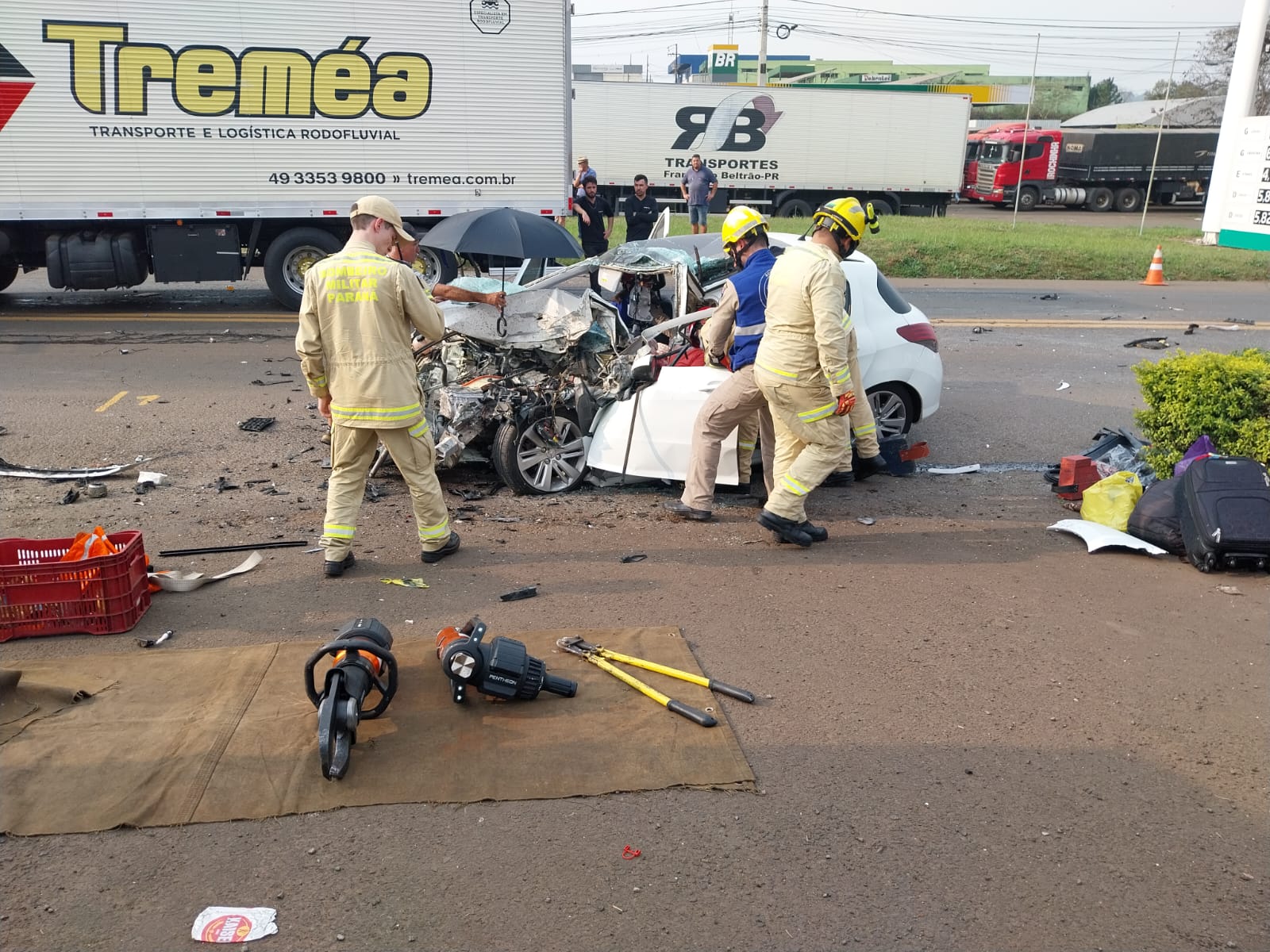 Grave acidente na PR-483 em Francisco Beltrão