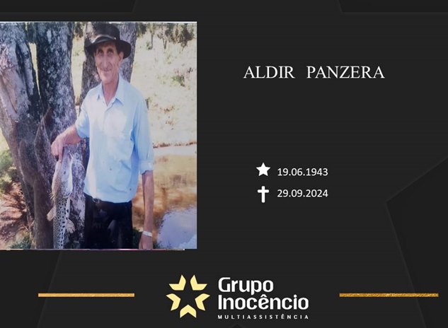 Familiares informam o falecimento de Aldir Panzera