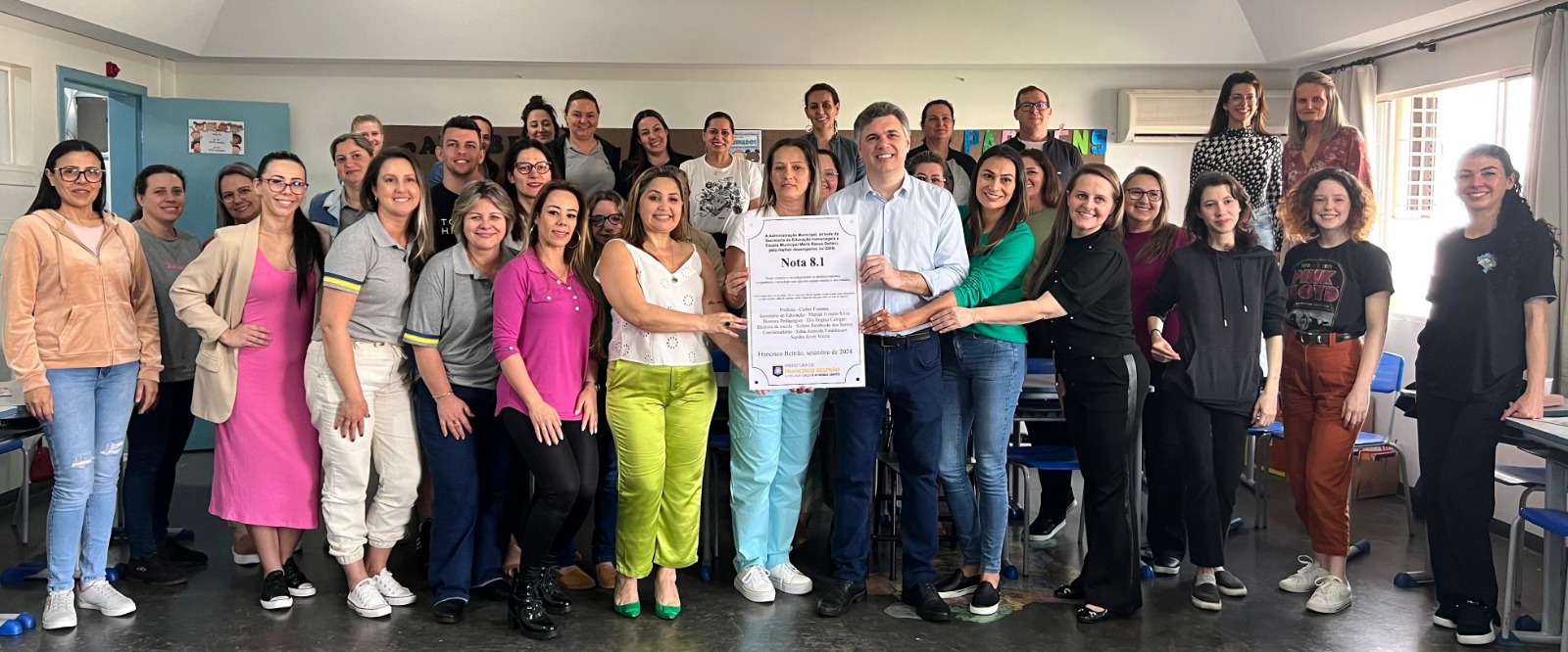 Escola Municipal Maria Basso Delani recebe homenagem por atingir melhor média no IDEB