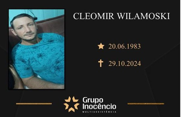 Familiares informam o falecimento de Cleomir Wilamoski