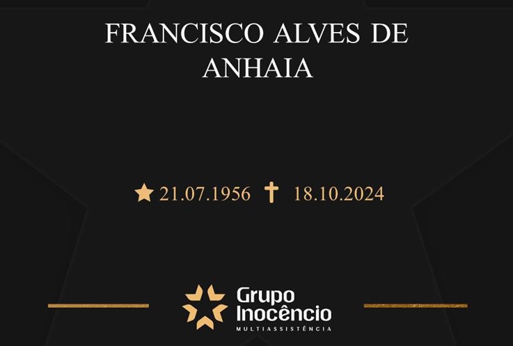 Familiares informam o falecimento de Francisco Alves de Anhaia