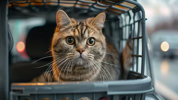 O que um gato sente na caixa de transporte