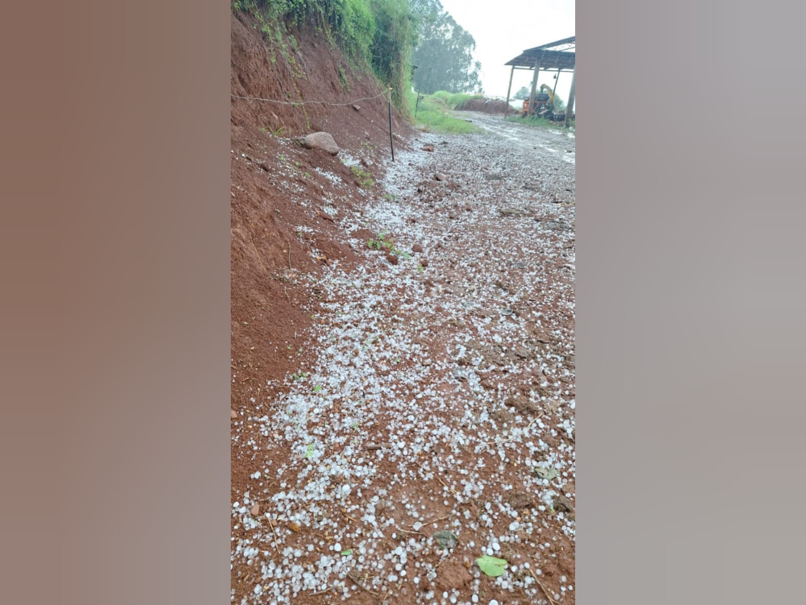 Queda de granizo é registrada na zona rural de Francisco Beltrão; assista