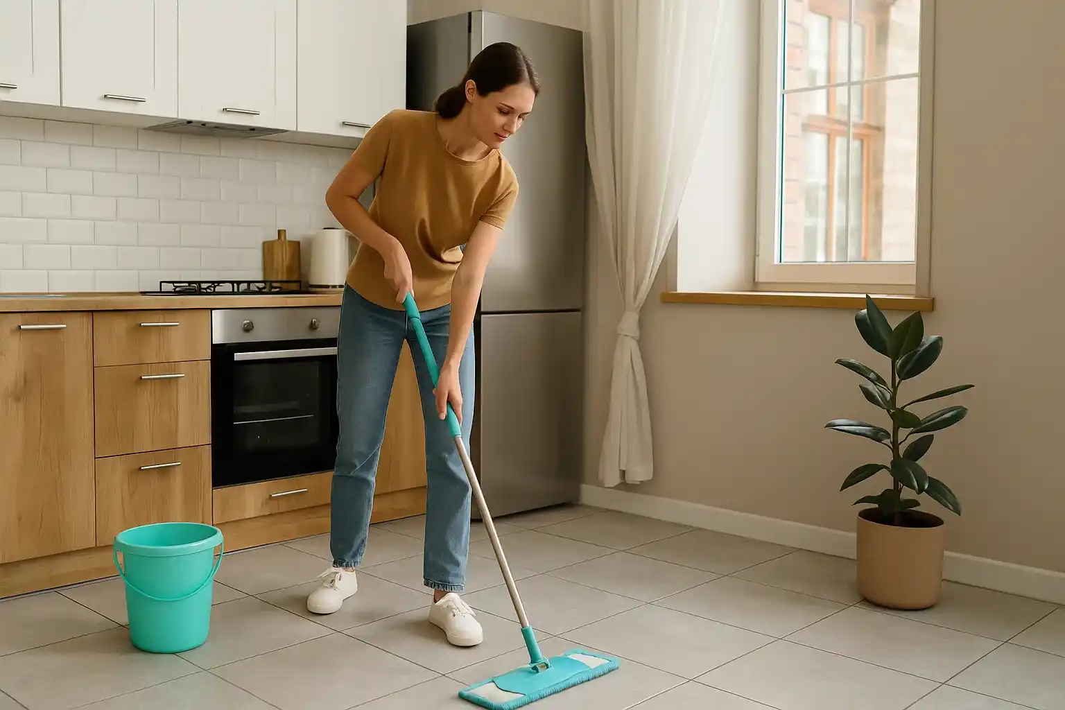 Como manter o chão da cozinha limpo por mais tempo