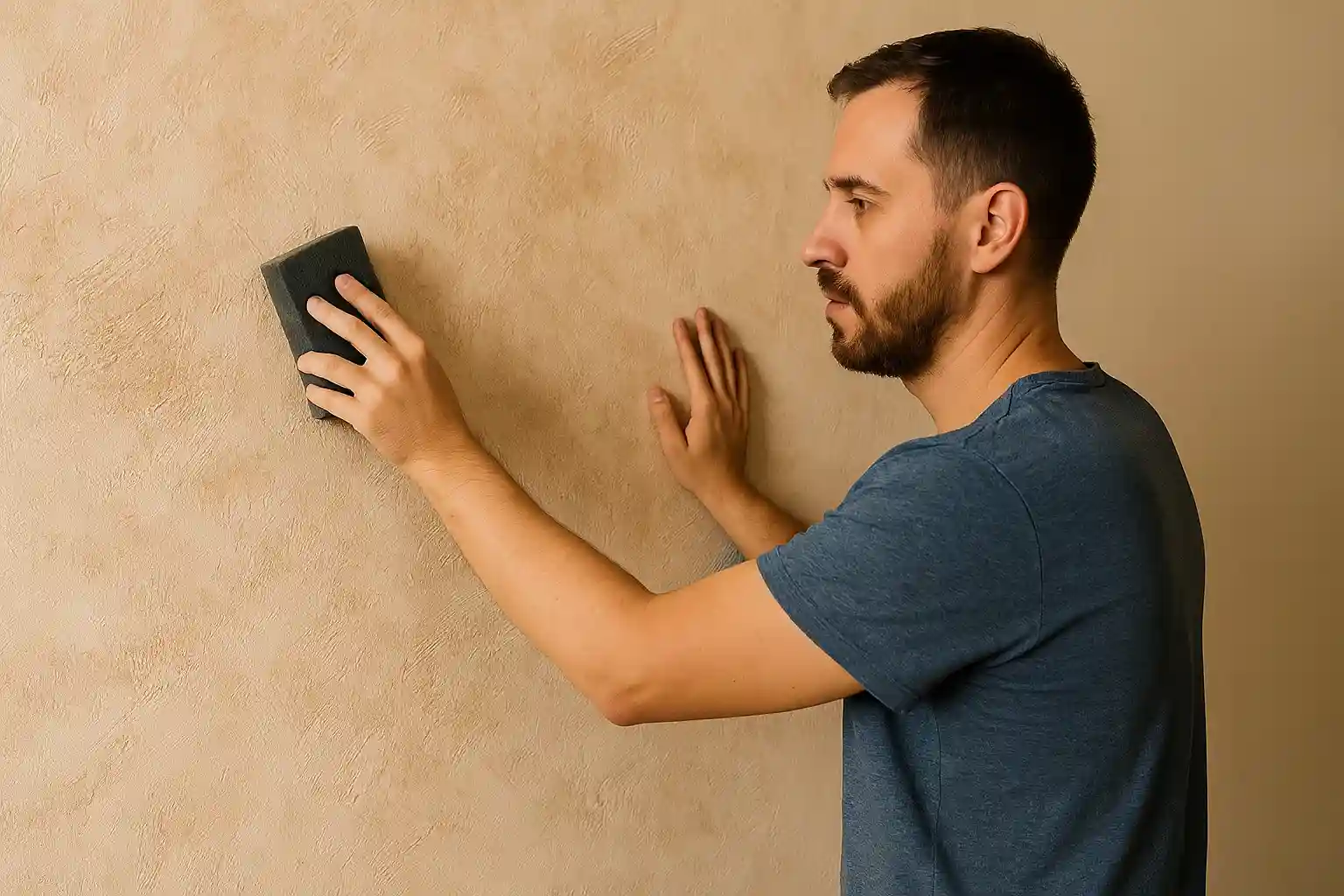 DIY Como fazer textura em parede sem precisar de massa corrida