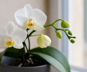 Flores chegando Orquídeas avisam antes da floração