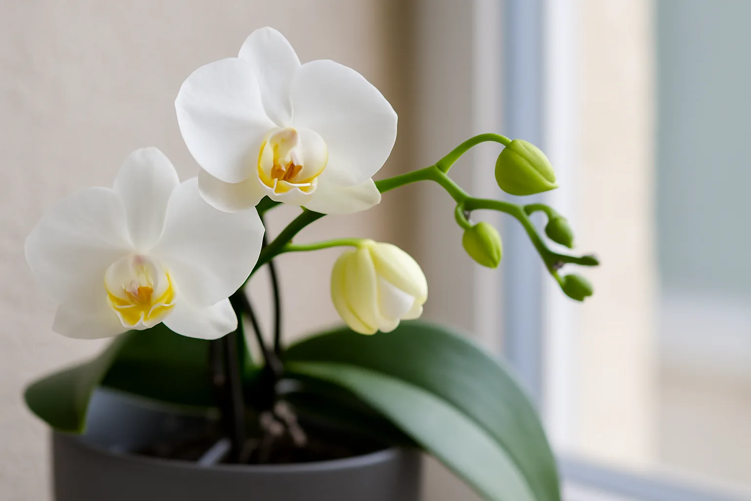 Flores chegando Orquídeas avisam antes da floração