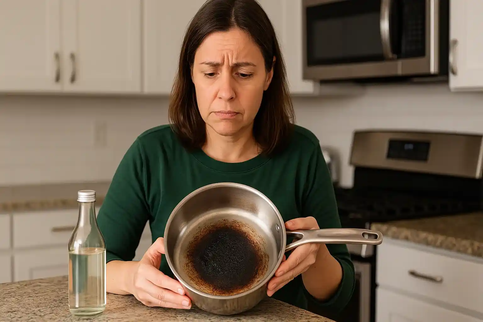 Panela queimada no fundo Vinagre resolve em minutos sem esforço