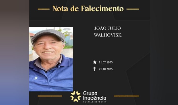 Familiares informam o falecimento de João Julio Walhovisk