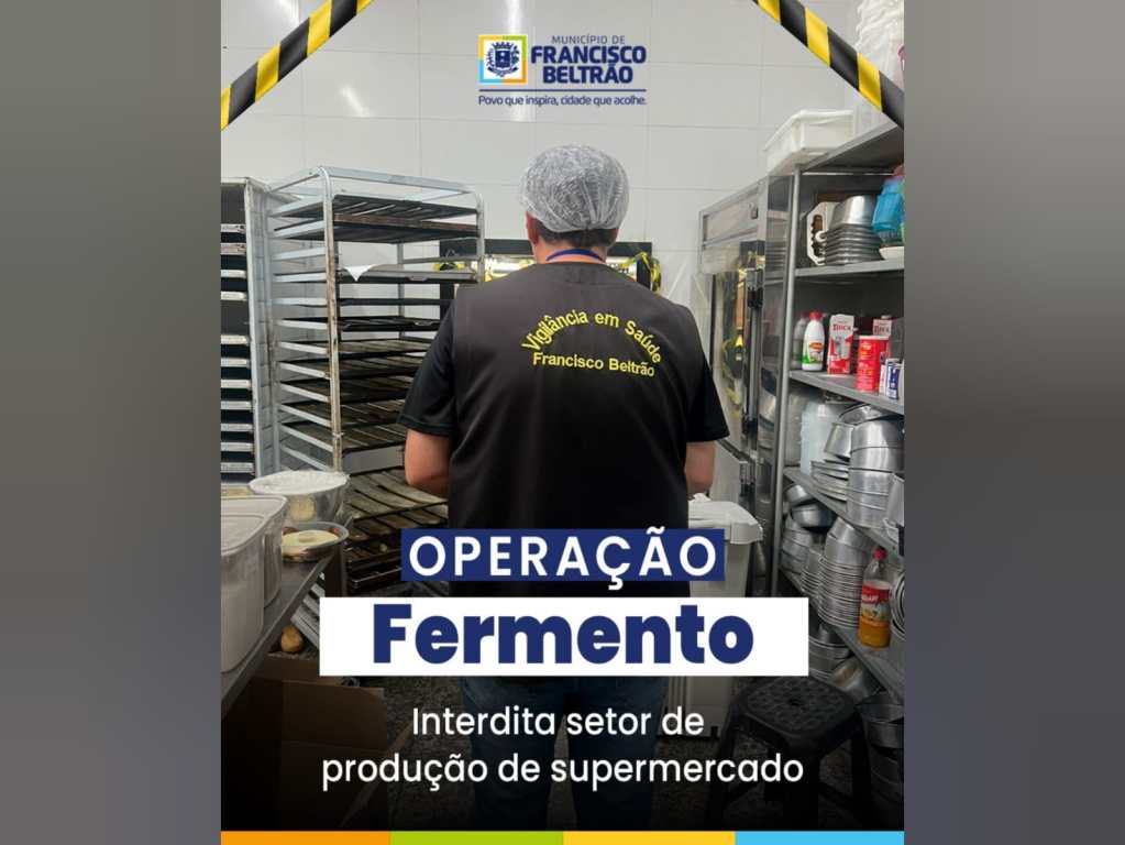 Vigilância Sanitária interdita padaria de supermercado em Francisco Beltrão