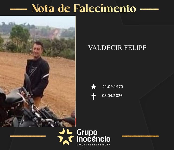 Família informa o falecimento de Valdecir Felipe