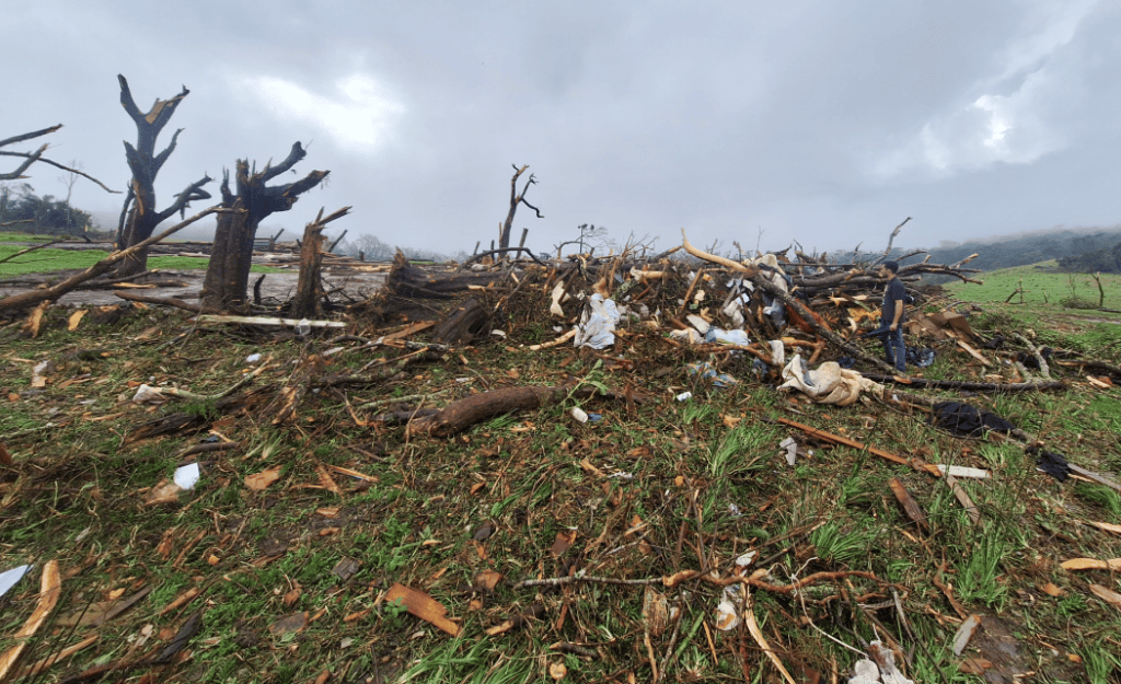 Simepar confirma: tornado que atingiu o Paraná teve ventos de até 332 km/h