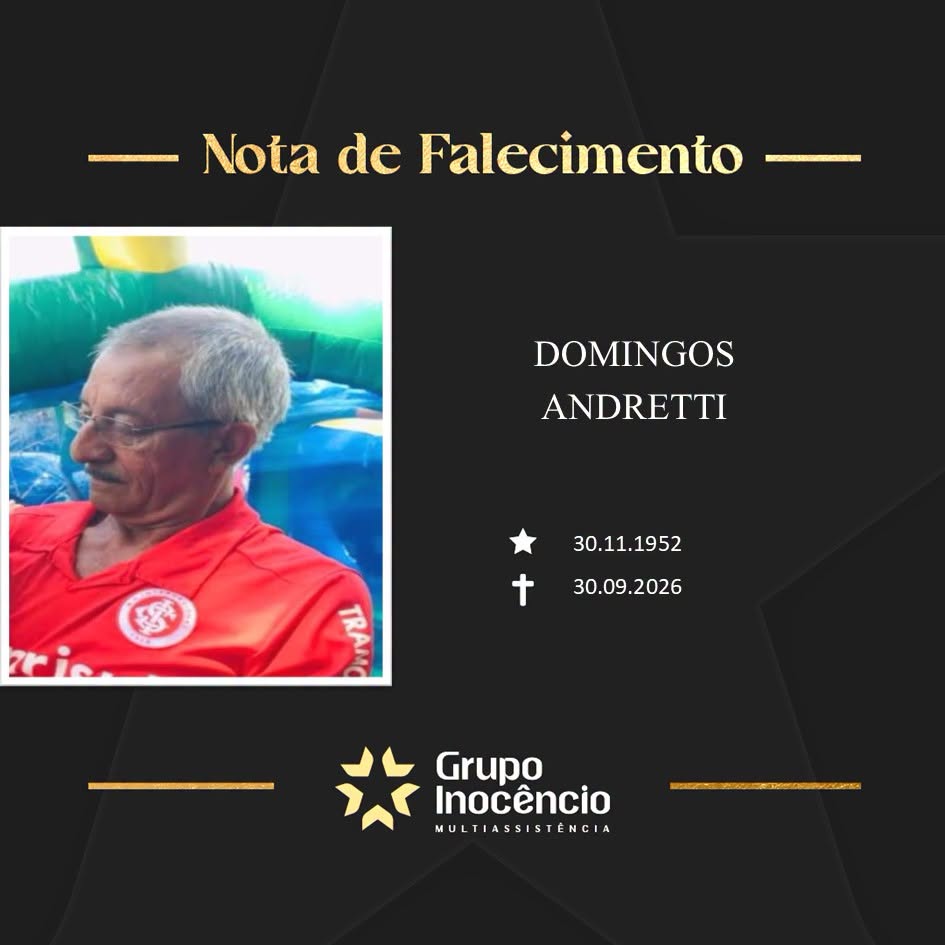 Família informa o falecimento de Domingos Andretti