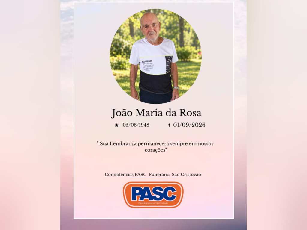Família informa o falecimento de João Maria da Rosa